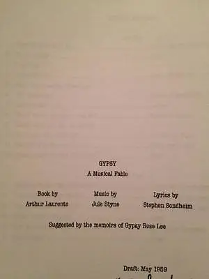 Gypsy Broadway Musical/Stage Script • $29.95