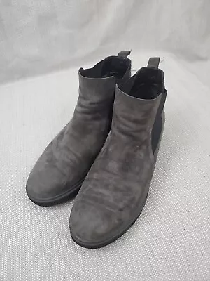 Mephisto Chelsea Boots Womens Size 9.5 Gray Suede Pull On Casual Ankle Booties • $39.99