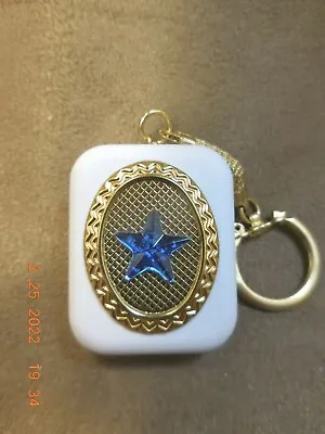 Vintage Sankyo Music Box Keychain Blue Star  Twinkle Twinkle Little Star  • $20