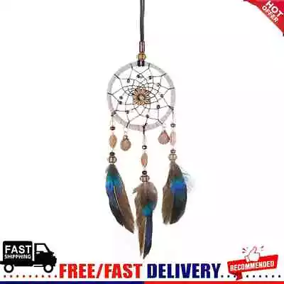 Car Hanging Ornaments Pendant Feather Wind Chimes Handmade Mini Dream Catcher • £5.39