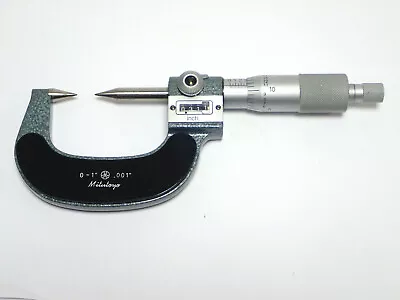 Mitutoyo 142-225 Point Digital Micrometer 0-1  0.001  Grad Original Box Tested • $118.20