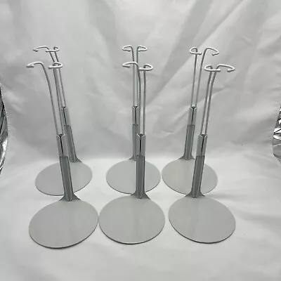 Lot Of 6 Metal Kaiser  Barbie & Fashion Doll Stands - White Used • $22.09