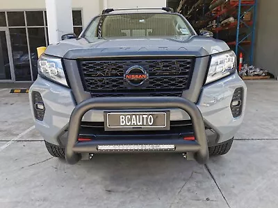 Black Nudge Bar 3  100W LED Light Bumper Guard For Nissan Navara D23 2015-23 • $399.95