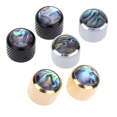 $13.04 • Buy Abalone Electric Guitar Knobs Top Dome Stripe Metric For Tele Telecaster