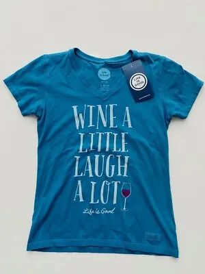 £43.68 • Buy Life Is Good Wine A Little Laugh A Lot Blue ( XS ) 