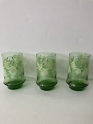 Vintage Libbey Ferns Ice Tea Water Glass Tumblers Lot Of 3 • $12