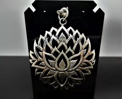 Lotus Pendant STERLING SILVER 925 Floral Mandala Talisman Amulet Lotus Flower Go • $39.99