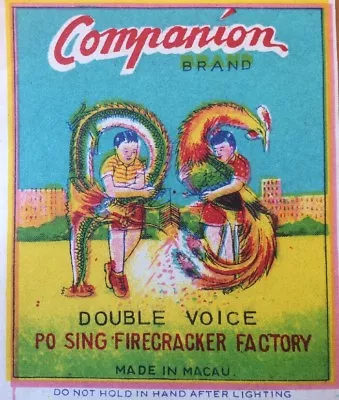 Vintage Companion Brand Firecracker Pack Label • $9.99