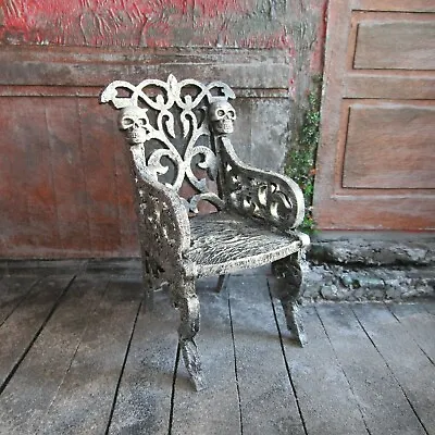 Miniature Chair Gothic Dollhouse Halloween Haunted Horror Diorama Roombox • $10