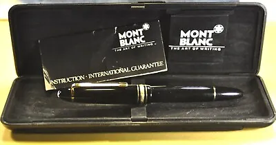  MONTBLANC   Meisterstück No 146 Black>  14K  M  Nib Fountain Pen W/case&paper • $293.96