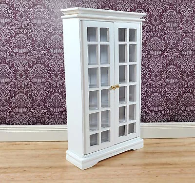 Dollhouse Cabinet Pantry Small Profile WHITE 1:12 Scale Miniature Furniture • $14.99