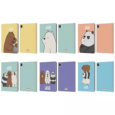 OFFICIAL WE BARE BEARS CHARACTER ART LEATHER BOOK WALLET CASE FOR APPLE IPAD • £24.95