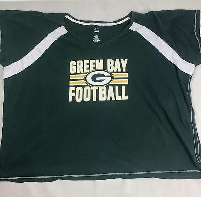 Green Bay Packer Plus Woman 4X Majestic Tshirt • $12.95