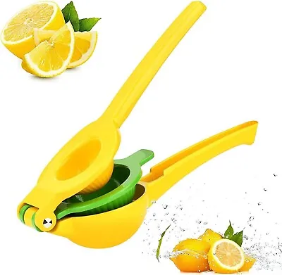 Lemon Squeezer - New Top Metal Citrus Squeezer 2 In 1 Lemon Juicer/Lime Squeezer • £37.49