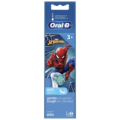 $22 • Buy 2pc Oral-B Spider-Man Replacement Brush Heads For Oral-B Kids Toothbrush 3y+