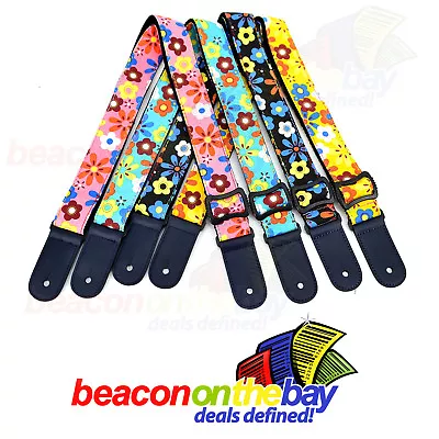 $19.19 • Buy Ukulele Shoulder Strap Adjustable Cotton Colourful Classic Design Ukelele