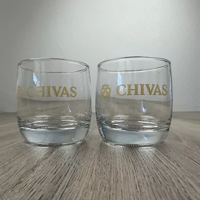 Chivas Regal Whisky Glasses Set X2 310ml Heavy Base Barware Tumbler Collectable • $26.60