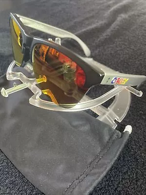 Oakley Turtle Beach Frogskins Lite Matte Black / Silver Prizm Ruby Iridium RARE  • $250