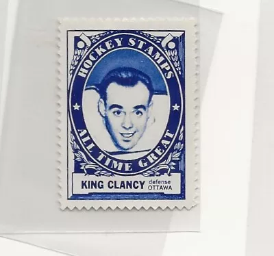 ~1960-61 Topps Hockey Stamps KING CLANCY Ottawa (Maple Leafs)  Near Mint~ • $19.95