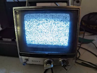 Vintage Sony Tv-760 7 Inch B/w TV Tested 1975 • $80