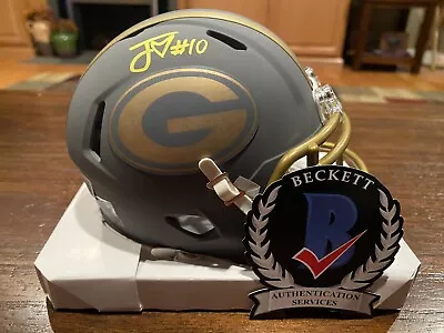 Jordan Love Autographed Green Bay Packers Slate Mini Helmet Witness Beckett • $279.99