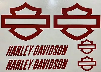 Harley Davidson Stickers Set Gloss Red Custom • $25