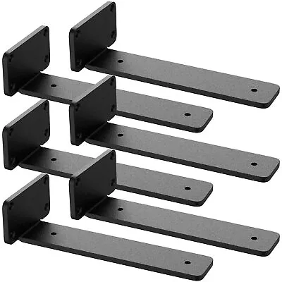 6 Pack Floating Shelf Bracket 6 Inch Heavy Duty Shelf Brackets (1/5 ) Thick M... • $34.90