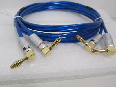 Samurai TRUE 10 Gauge Wire Speaker Cable 90 Degree Dual Angle Banana Plugs. • $17.95