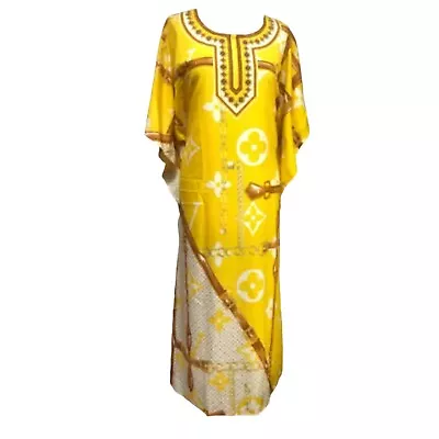 Animal Print Free Size Caftan Beautiful Long Kaftan Dress 1416182022 • $37