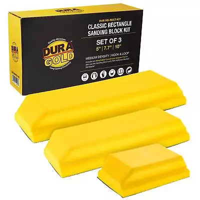 5  7-3/4  And 10  Rectangle Hand Sanding Blocks Hook & Loop Backing PSA Pad • $29.99