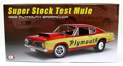 Acme A1806114 1968 Plymouth Barracuda Super Stock Test Mule 1:18 Mint/ Box  • $109.99