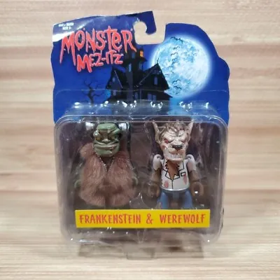 Monster Mez-Itz Frankenstein & Werewolf Action Figure Set 2003 Mezco • $14.99