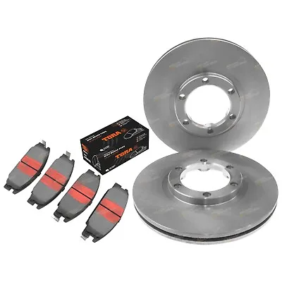 2 Front Disc Rotors + Brake Pads Set For Holden Rodeo TFR TF TFS 88~98 RWD + 4X4 • $113.95