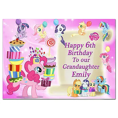 379 Pink; Large Personalised Birthday Card; Made For Any Name; My Little Pony • £4.50
