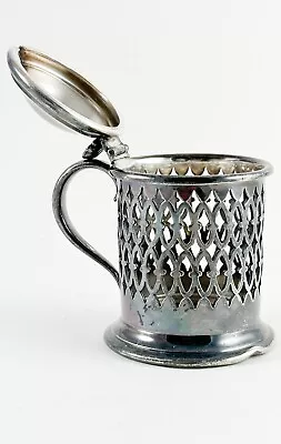 The Middletown Plate Company Mustard Pot USA XL4 Silverplate Vintage No 10 • $70