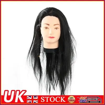 £11.95 • Buy Professional Hairdressing Training Mannequin Practice Head 65cm Black Hair