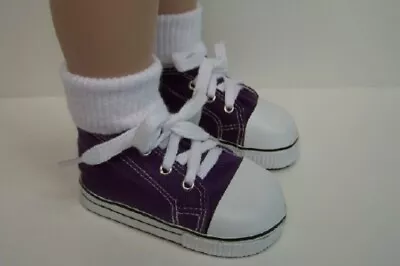 Purple Canvas Tennis Doll Shoes Fits My Twinn Poseable (Debs*) • $13.19