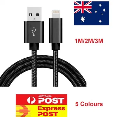 $6.99 • Buy Braided USB Charger Cable Cord For IPhone 12 11 Pro Max 7 Xs 8 6 IPad Data Fast
