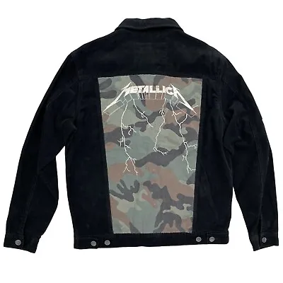 Men's Billabong X Metallica 'AI Metallica' Corduroy Jacket Black Green Camo • $79.97