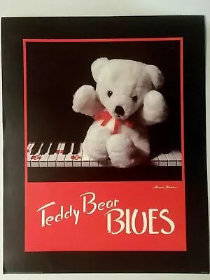 80s Retro Poster Print Teddy Bear Blues Valentines Day Litho USA 1984 #148-7104 • $18.99