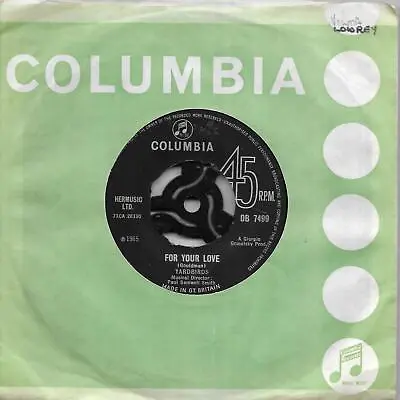 Yardbirds For Your Love UK 45 7  Single +Got To Hurry • £3.99