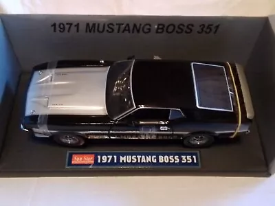 1971 Sun Star  Mustang Mach 1  Boss 351 Die Cast Car 1/18 Scale Black Diecast • $17.50