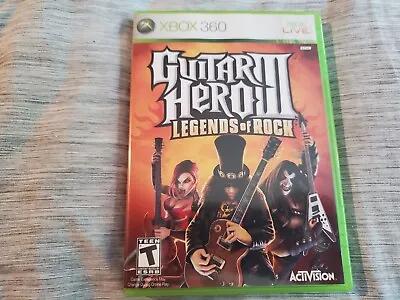 $14.99 • Buy Guitar Hero 3 Legends Of Rock Xbox 360 Complete CIB Tested & Working