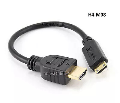 8  High Speed HDMI To Mini HDMI Male/Male Cable W/ Ethernet CablesOnline H4-M08 • $7.99