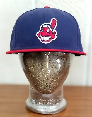 Indians Cleveland MLB Baseball Vintage New Era 59fifty Fitted Hat Cap 7 1/8  • $37.99