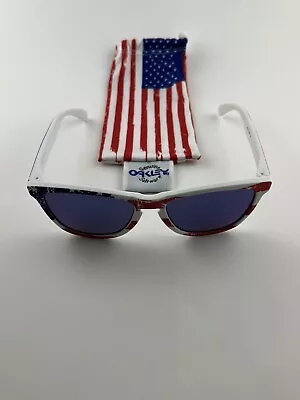 Oakley Frogskins Old Glory Positive Red Iridium American Flag Olympic 24-318 NEW • $299.99