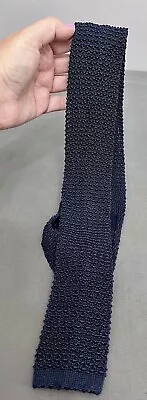 Polo Ralph Lauren Navy Blue Silk Knit Tie W/ Square End 62” • $42.99