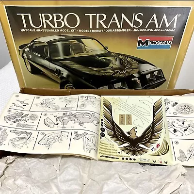 Monogram 1980 Pontiac 1/8 Turbo Trans Am 2605 Vintage Firebird Model Kit • $500