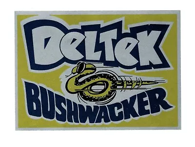 Deltek Bushwacker 1970s Silver/Gold Vintage Mini Bike Repro Decal • $12