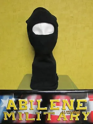 Us Military Issue Army Balaclava Surplus Black Wool Hood Hat Mask Cold Weather • $12.85